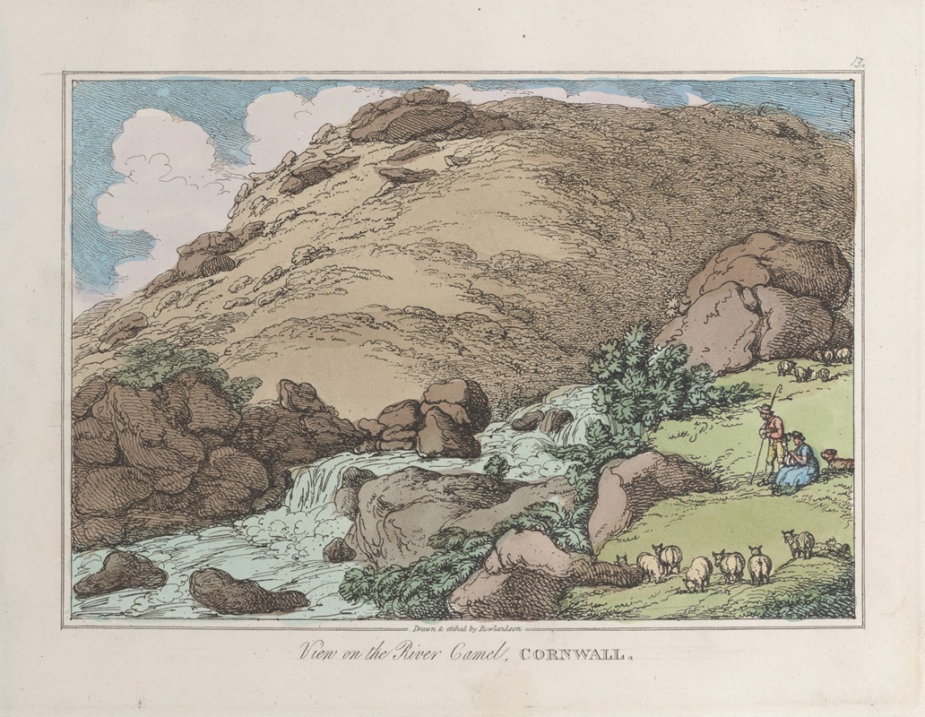 Thomas Rowlandson - View on the River Camel, Cornwall