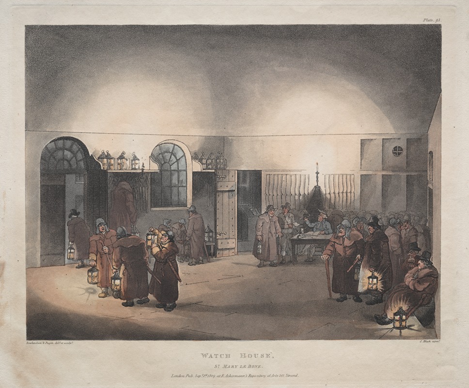 Thomas Rowlandson - Watch House, St. Mary Le Boue