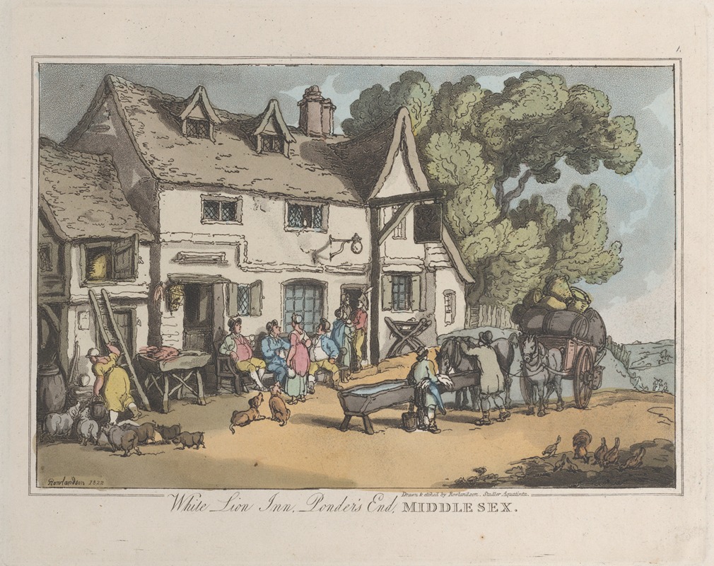 Thomas Rowlandson - White Lion Inn. Ponder’s End, Middlesex