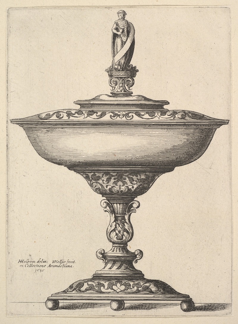 Wenceslaus Hollar - A wide cup with ball feet