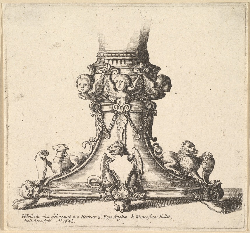 Wenceslaus Hollar - Base of an ornamental cup