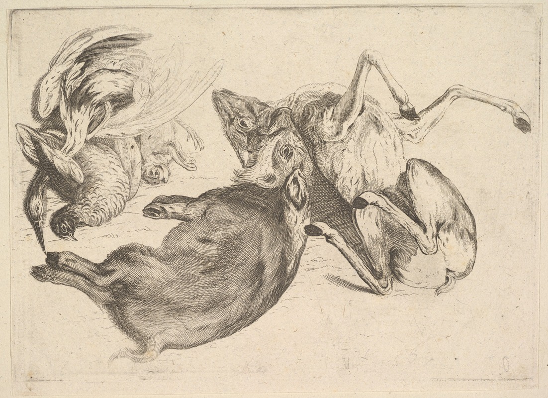 Wenceslaus Hollar - Boar, deer, heron and other game Wenceslaus Hollar Bohemian