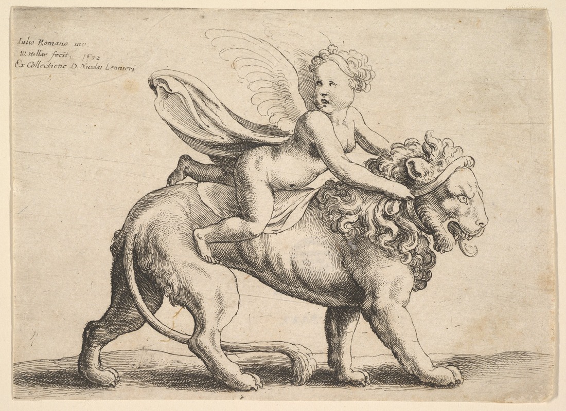 Wenceslaus Hollar - Cupid on a lion