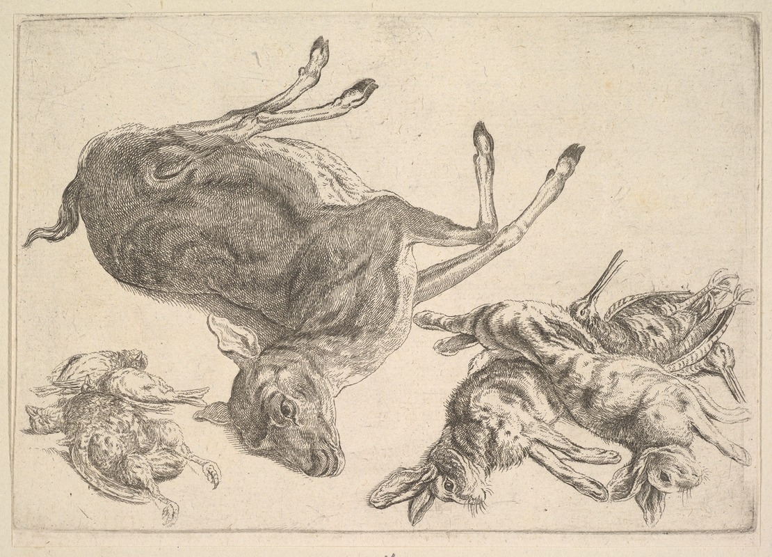 Wenceslaus Hollar - Dead deer, hares and game