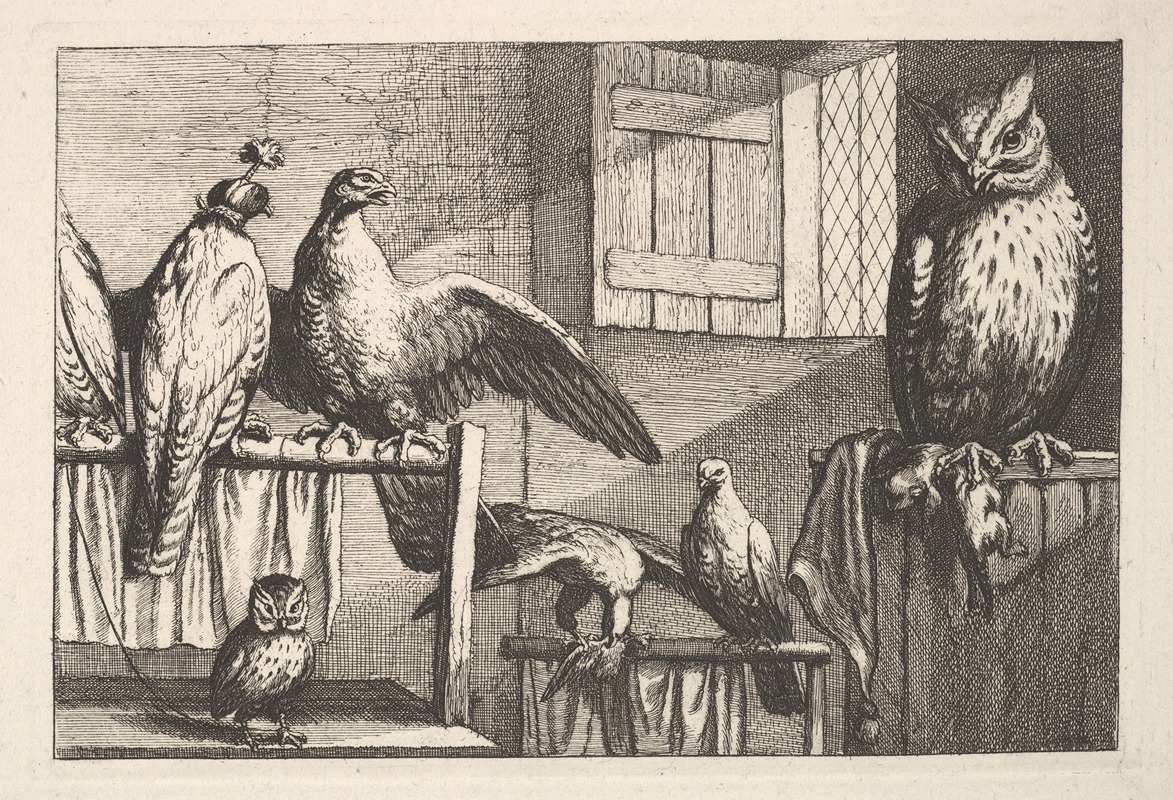 Wenceslaus Hollar - Hawks and owls