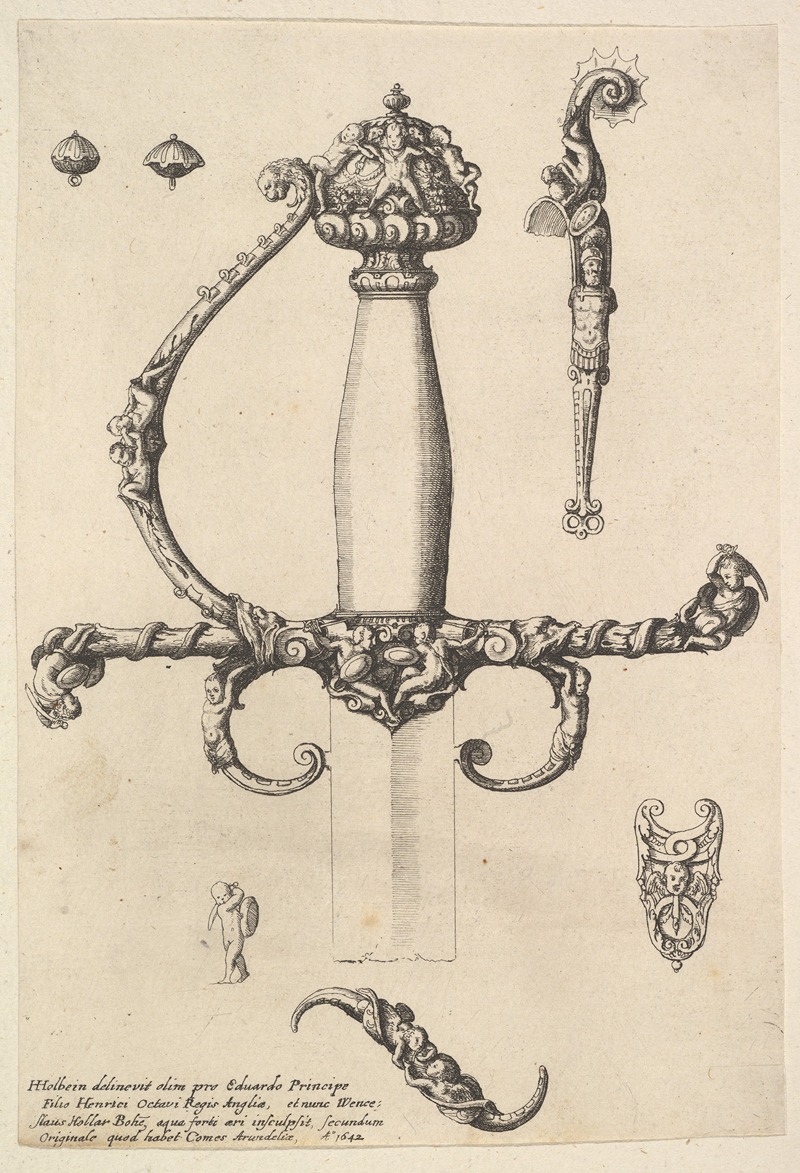 Wenceslaus Hollar - Ornamental sword hilt