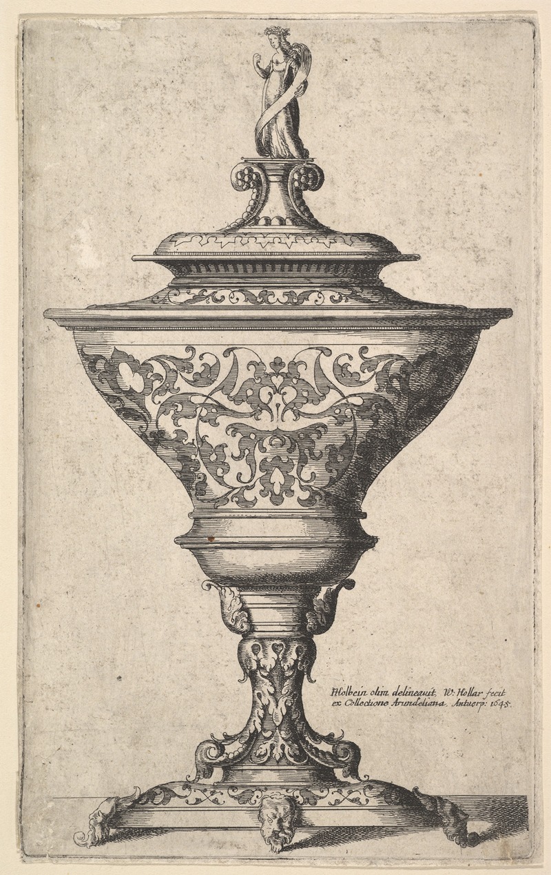 Wenceslaus Hollar - Ornate goblet on feet of masks