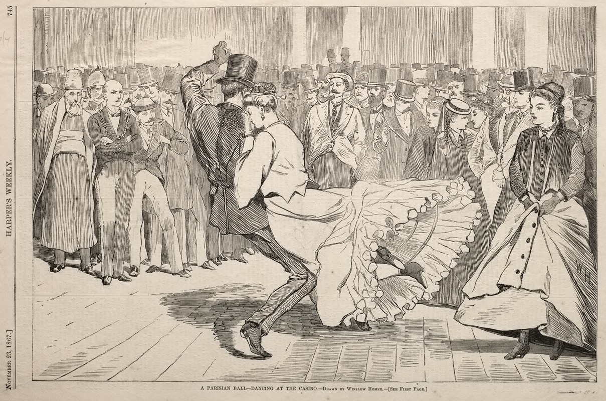 Winslow Homer - A Parisian Ball – Dancing at the Casino