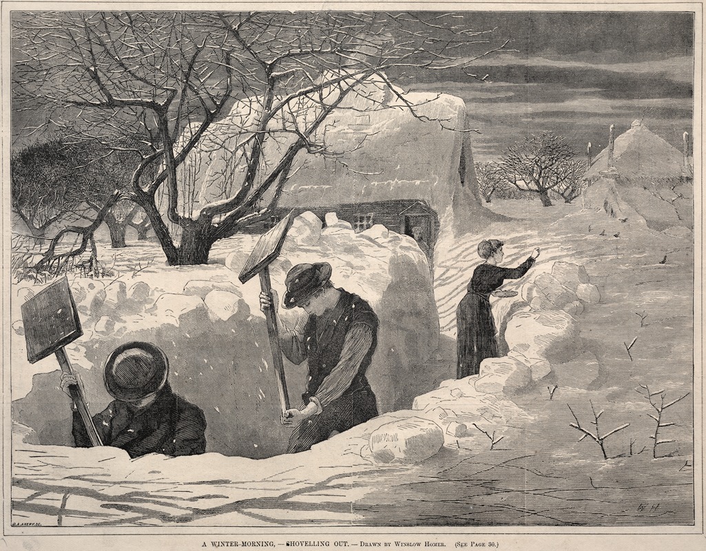 Winslow Homer - A Winter Morning, – Shovelling Out