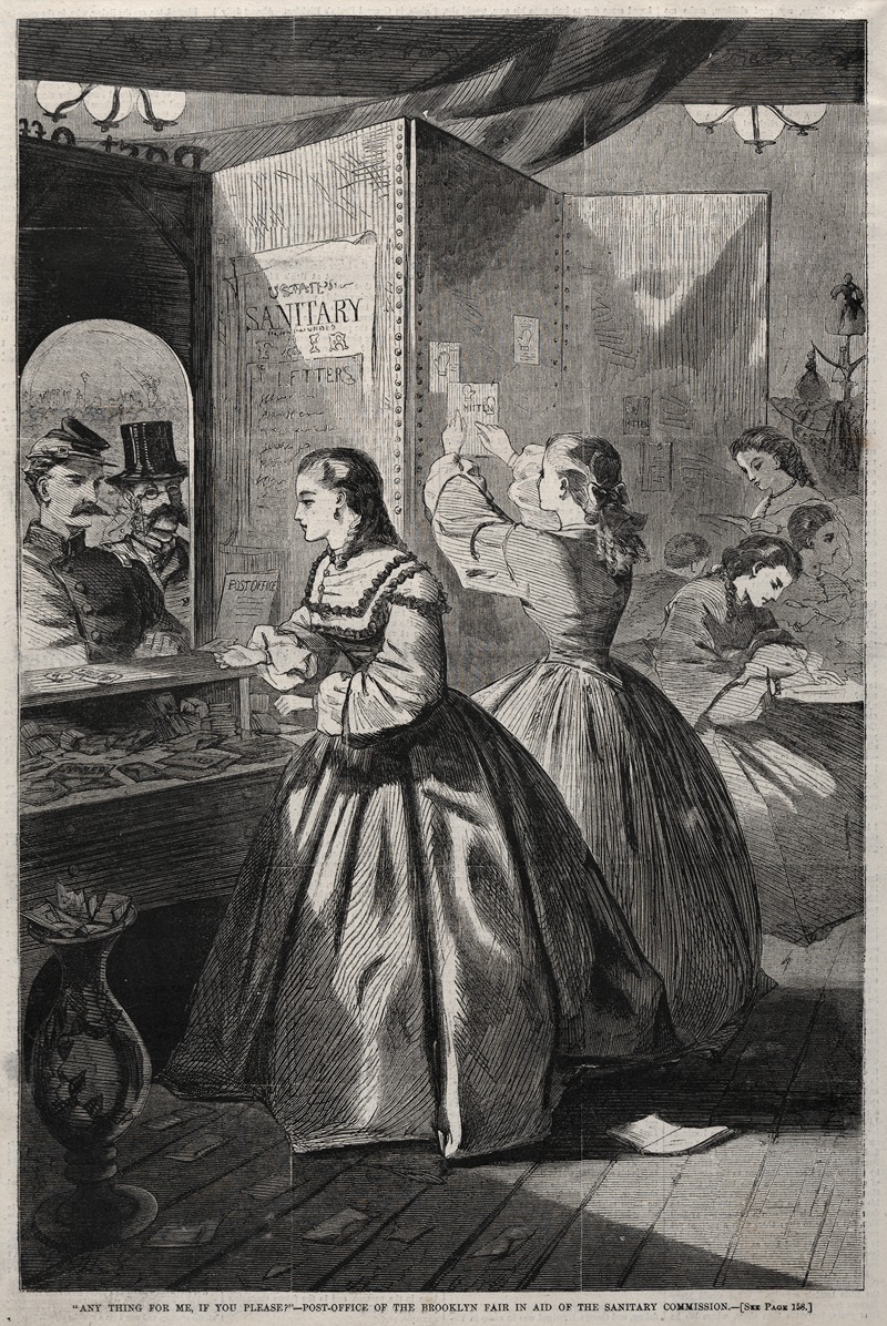 Winslow Homer - ‘Any Thing for Me, If you Please’ – Post-Office of the Brooklyn Fair in Aid of the Sanitary Commission