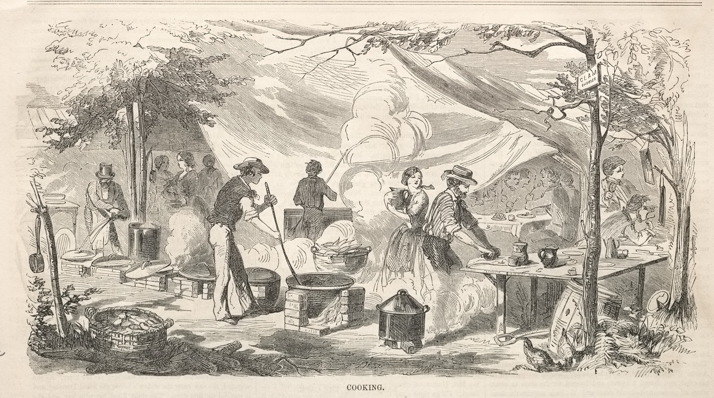 Winslow Homer - Camp Meeting Sketches; Cooking