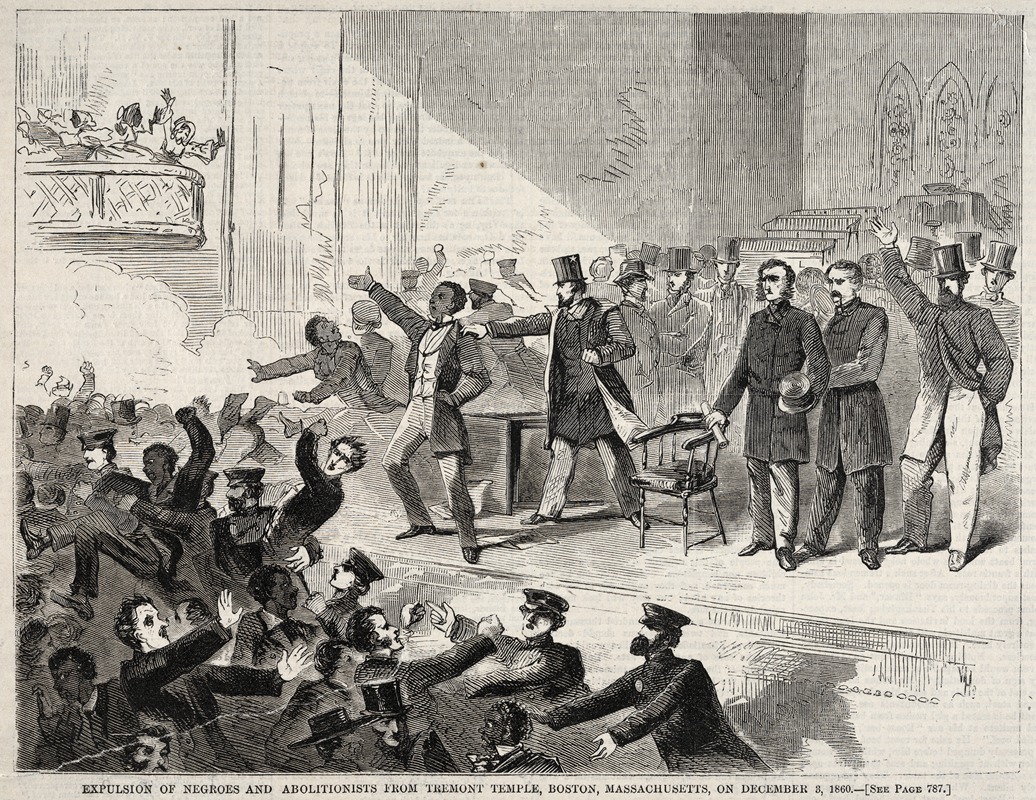 Winslow Homer - Expulsion of Negroes and Abolitionists from Tremont Temple, Boston, Massachusetts, on December 3, 1860