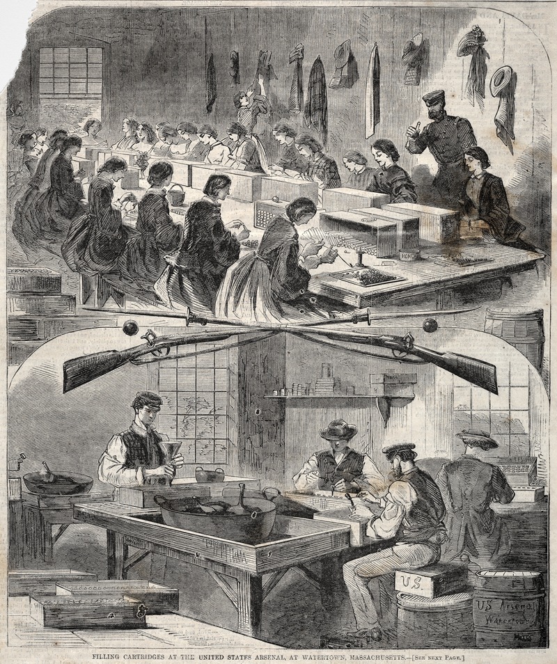 Winslow Homer - Filling Cartridges at the United States Arsenal, at Watertown, Massachusetts