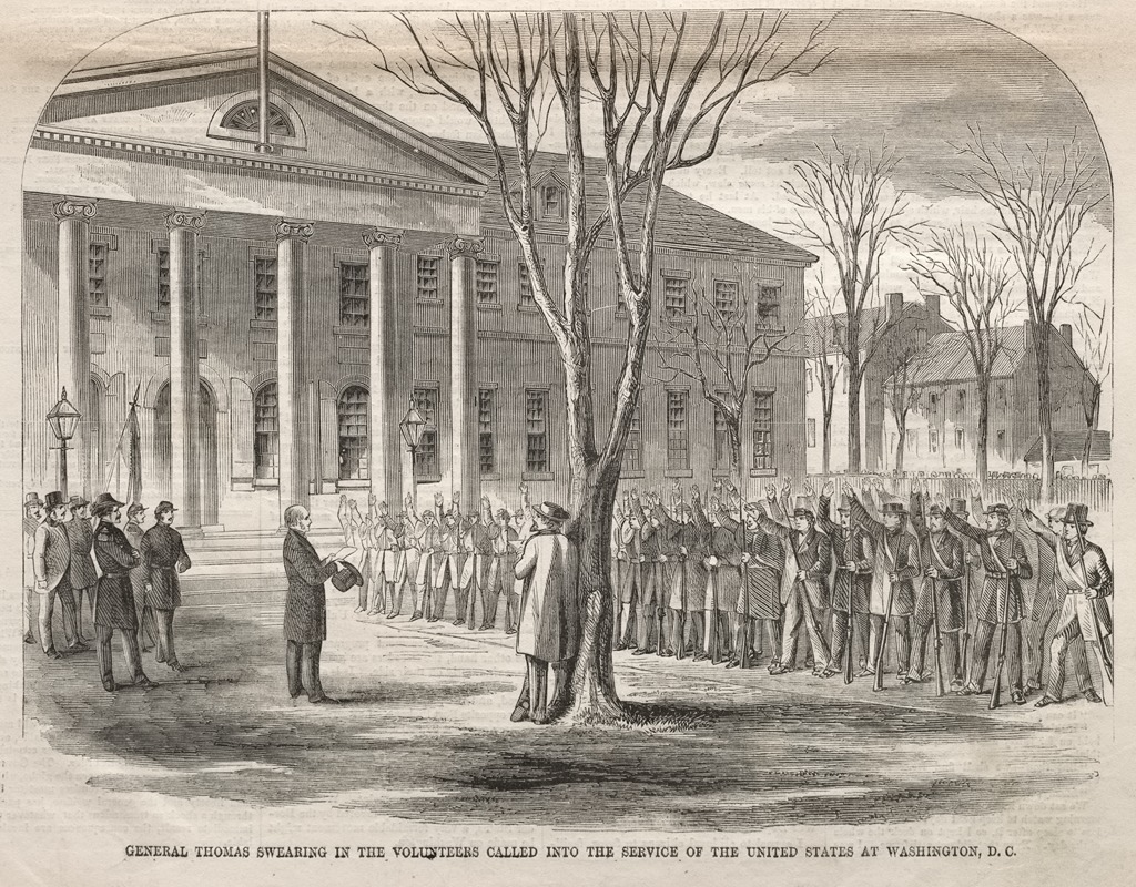 Winslow Homer - General Thomas Swearing in the Volunteers Called into the Service of the United States at Washington, D.C.