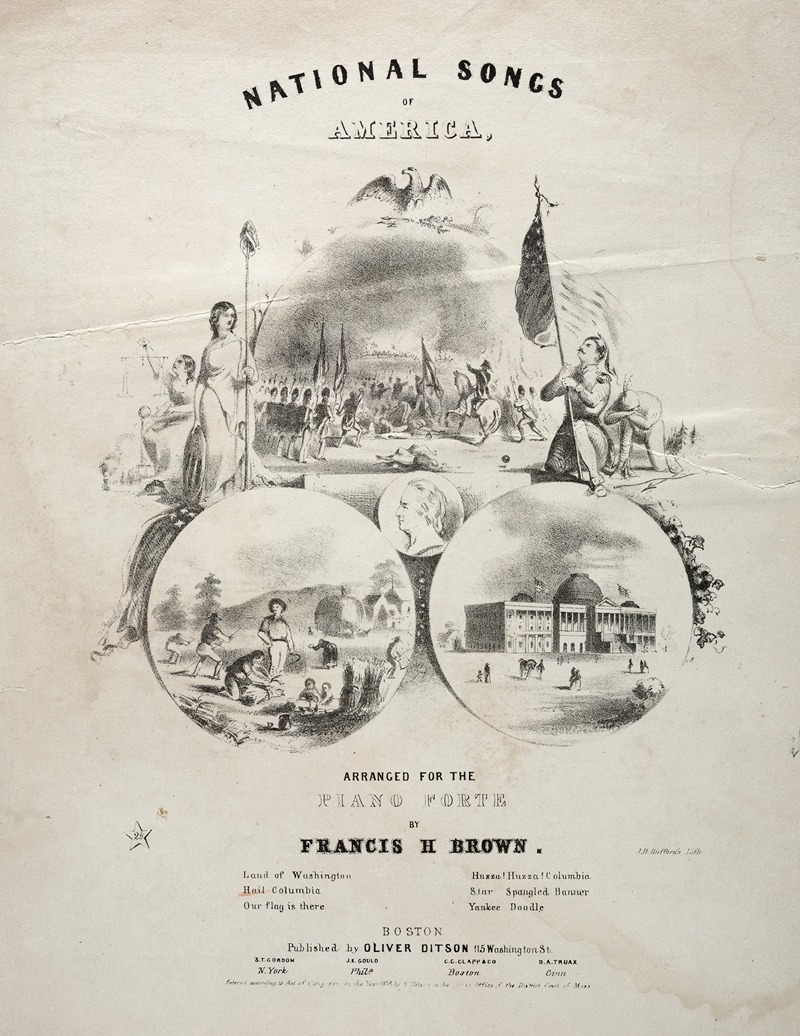 Winslow Homer - National Songs of America – Sheet Music Cover