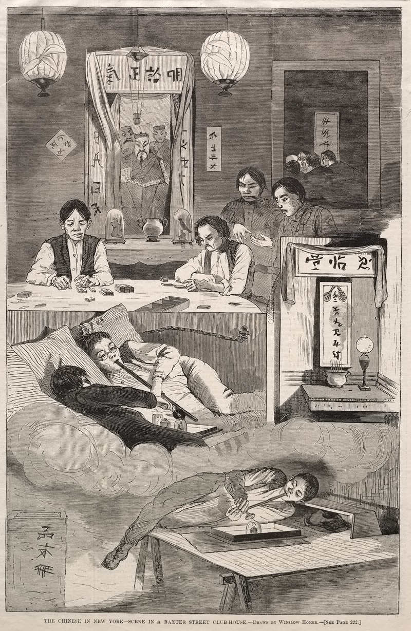 Winslow Homer - The Chinese in New York – Scene in a Baxter Street Club-House