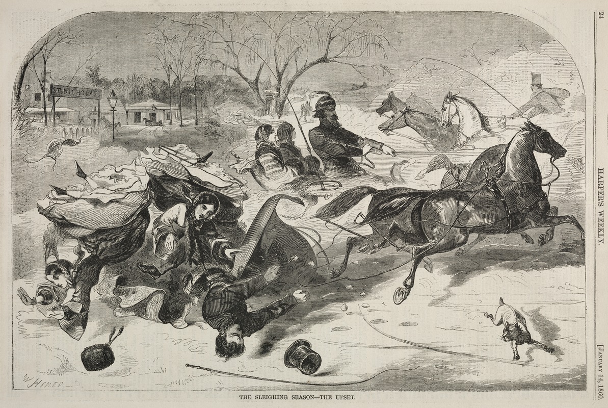 Winslow Homer - The Sleighing Season – The Upset