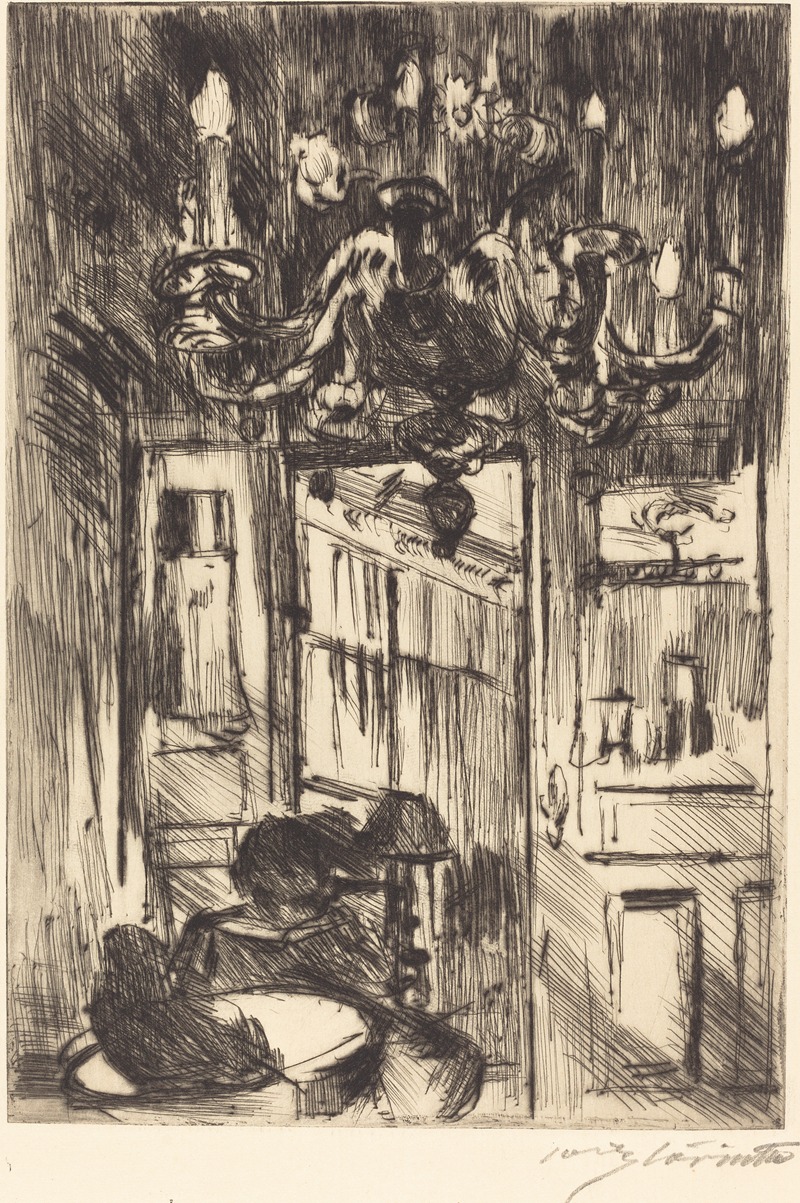 Lovis Corinth - Interior (Unter dem Kronleuchter)