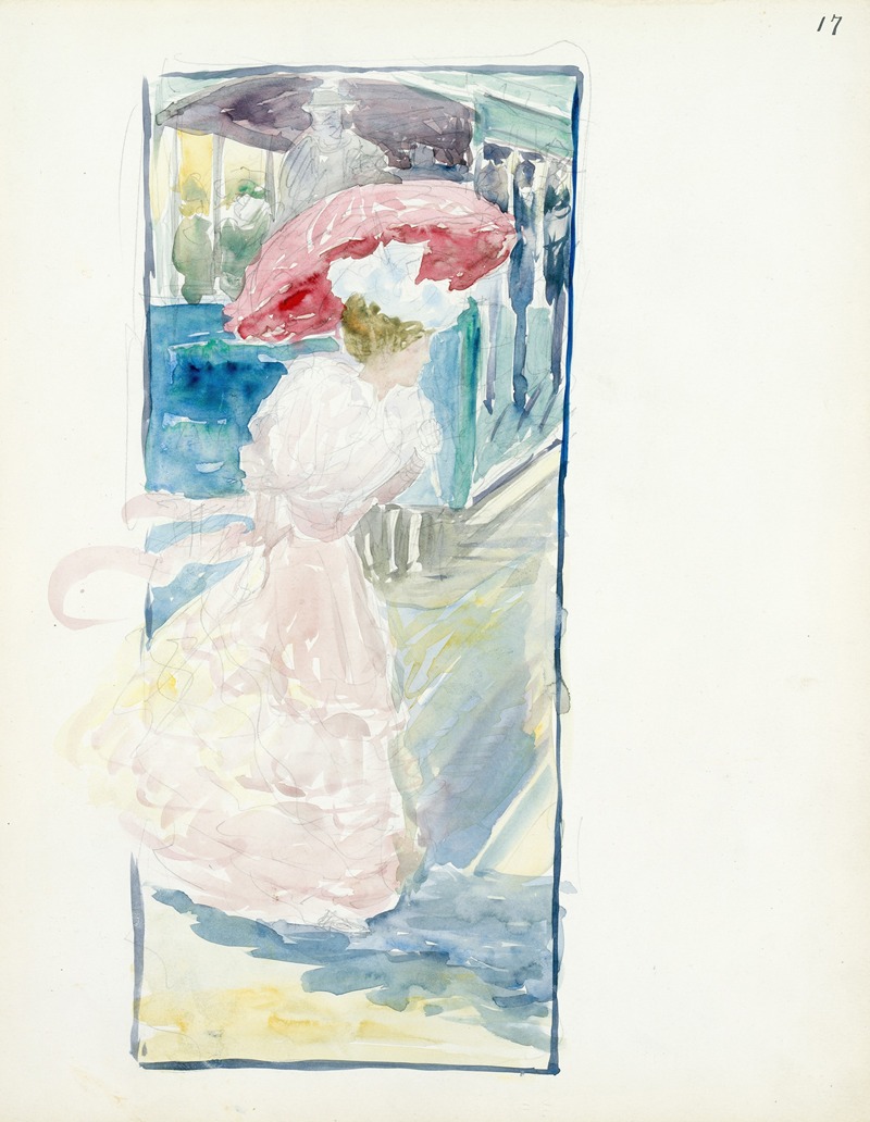 Maurice Prendergast - The Huntington Avenue Streetcar