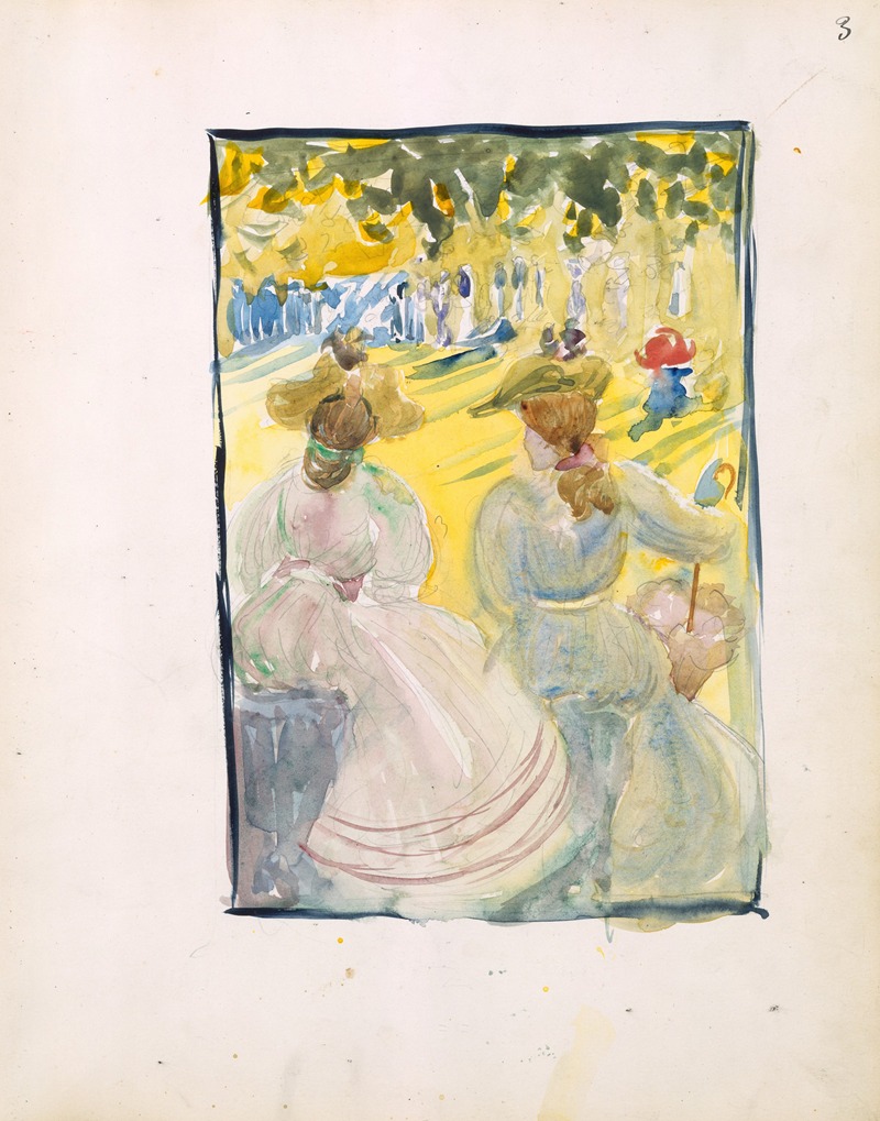 Maurice Prendergast - Two women sitting in a park