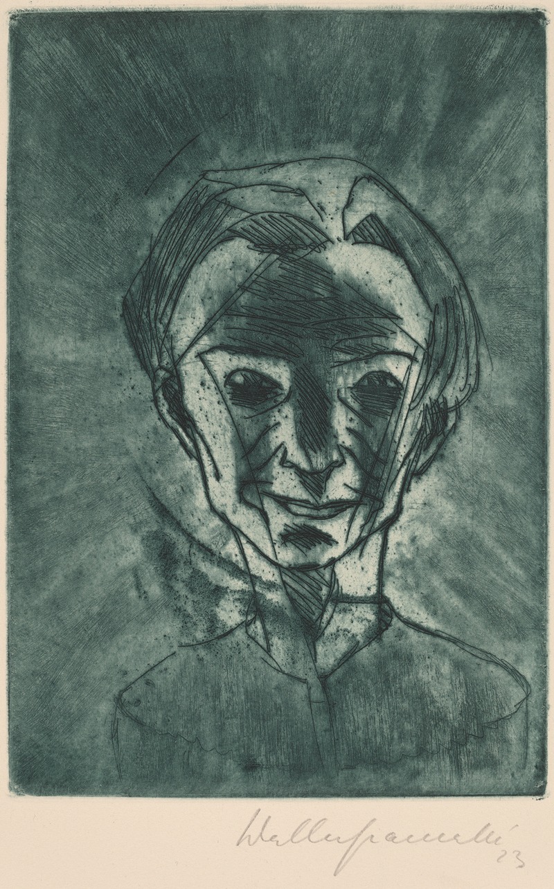 Walter Gramatté - Smiling Head, Self-portrait (Lächelnder Kopf, Selbstporträt)