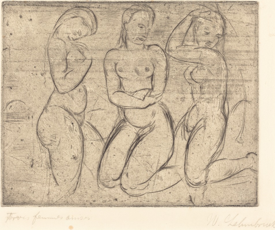 Wilhelm Lehmbruck - Three Kneeling Women (Drei Frauen knied)