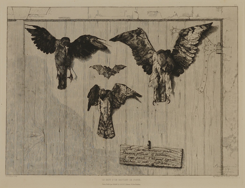 Félix Bracquemond - Birds Nailed to a Barn Door