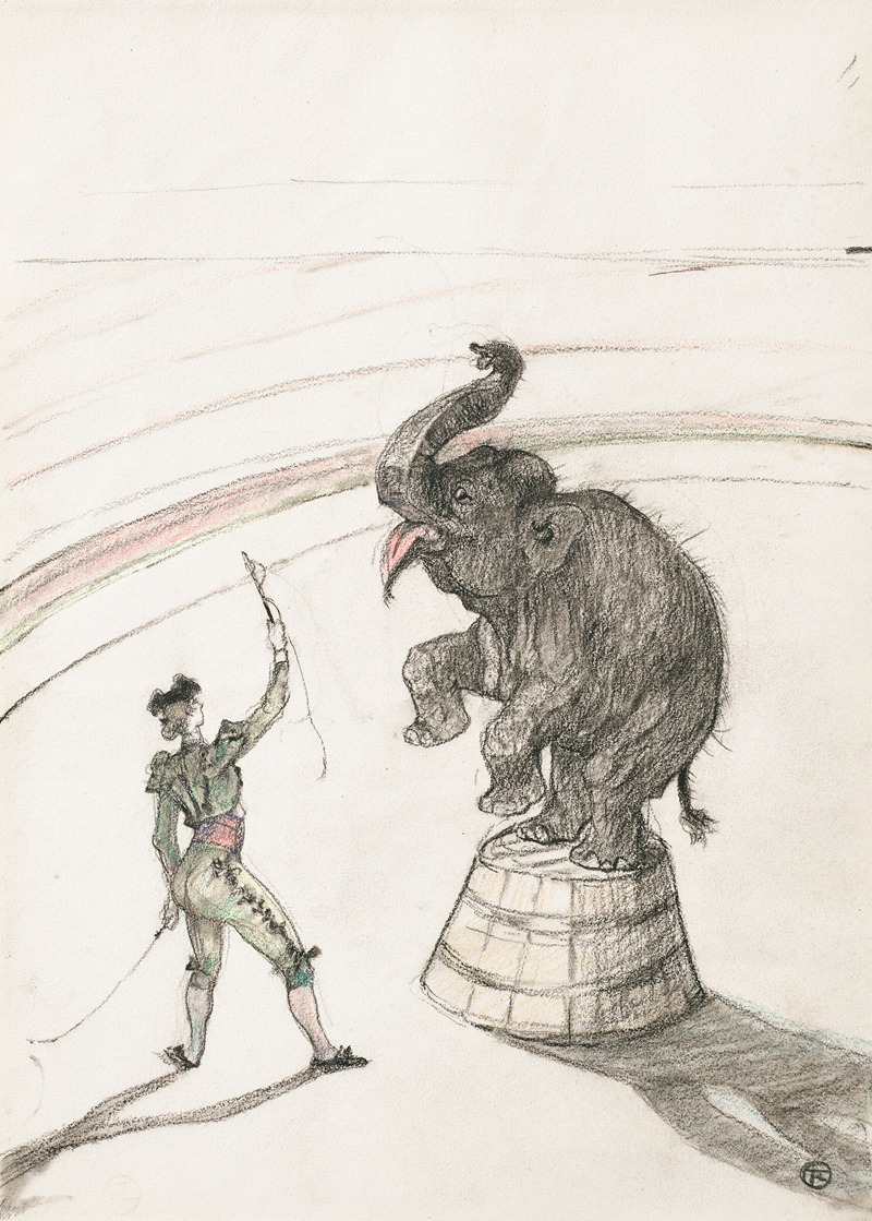 Henri de Toulouse-Lautrec - Au cirque; Éléphant en liberté