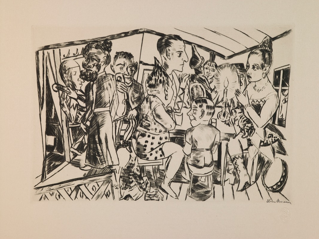 Max Beckmann - Behind the Scenes, plate 3 from the portfolio ‘Annual Fair’