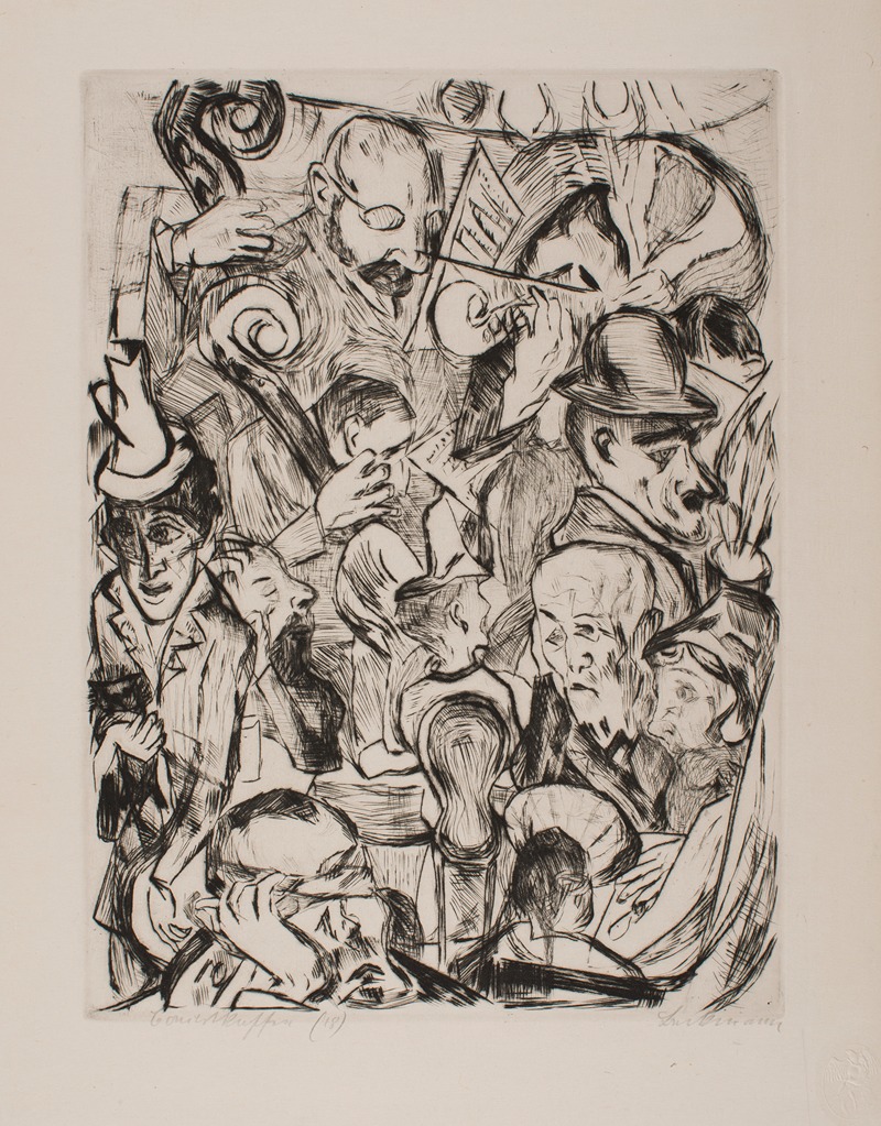 Max Beckmann - Café Music, plate 9 from the portfolio ‘Faces’