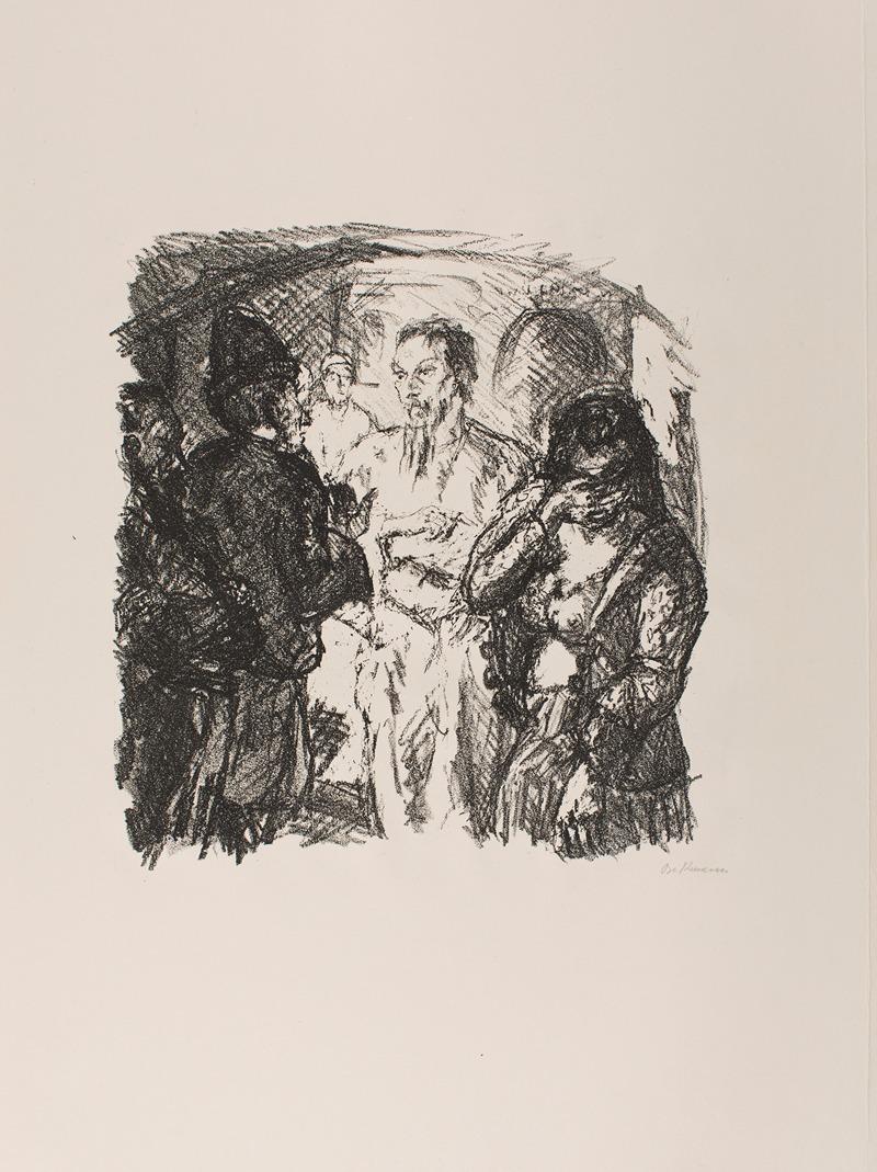 Max Beckmann - Christ and the Sinner, plate 3 from the portfolio ‘Six Lithographs to the New Testament’