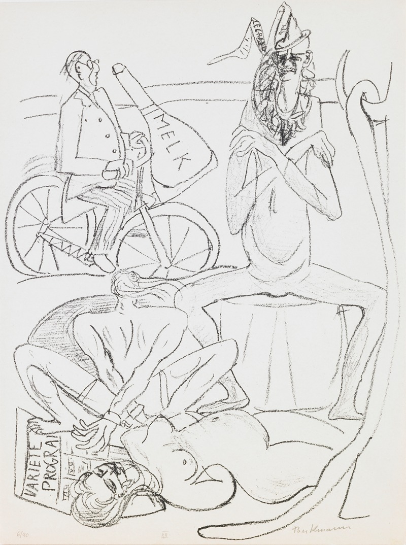 Max Beckmann - Circus, plate 12 from the portfolio ‘Day and Dream’