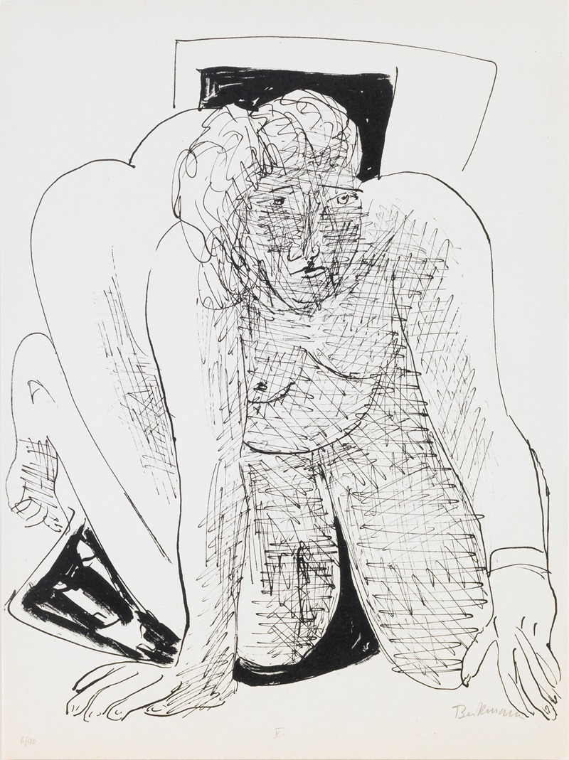 Max Beckmann - Crawling Woman, plate 5 from the portfolio ‘Day and Dream’