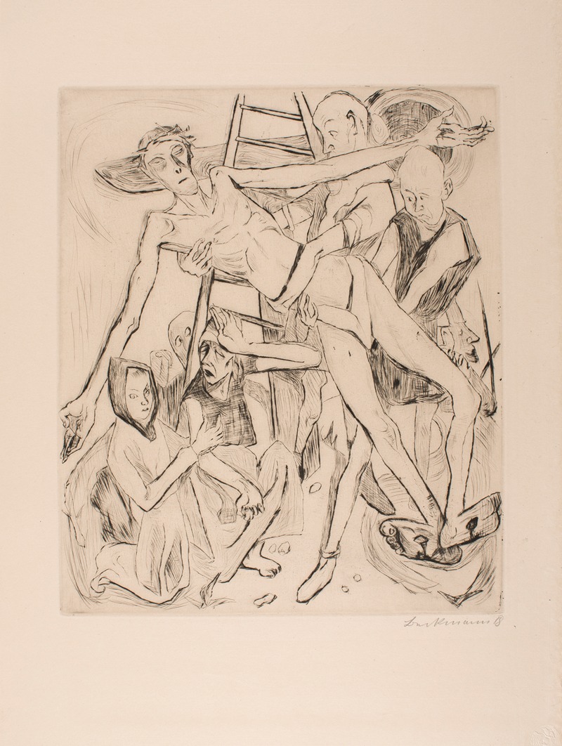 Max Beckmann - Descent from the Cross, plate 11 from the portfolio ‘Faces’