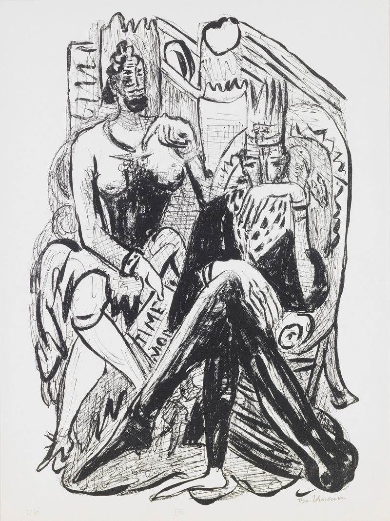 Max Beckmann - King and Demagogue, plate 8 from the portfolio ‘Day and Dream’