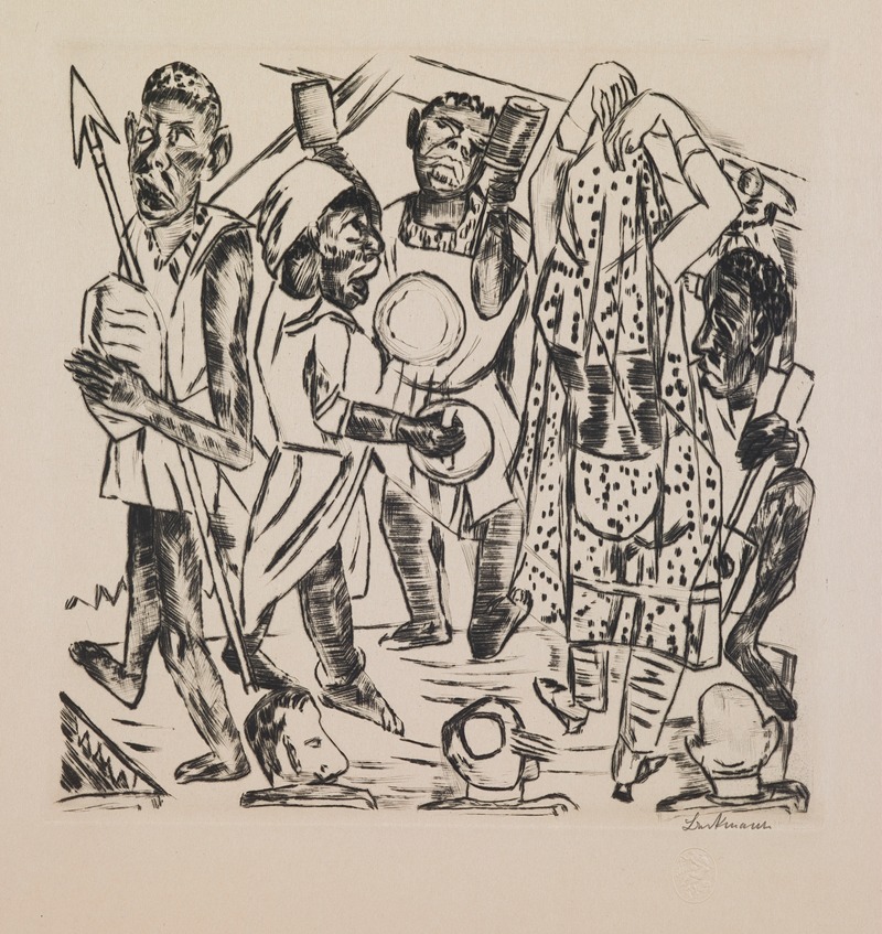 Max Beckmann - Negro Dance, plate 9 from the portfolio ‘Annual Fair’