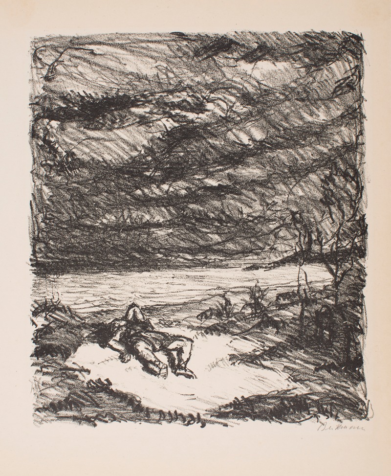 Max Beckmann - Orpheus at the Shore I, Plate 2 from the series ‘The Return of Eurydice, Three Cantos’