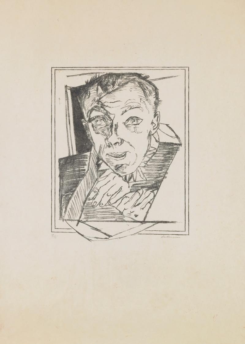 Max Beckmann - plate 1; Self-Portrait