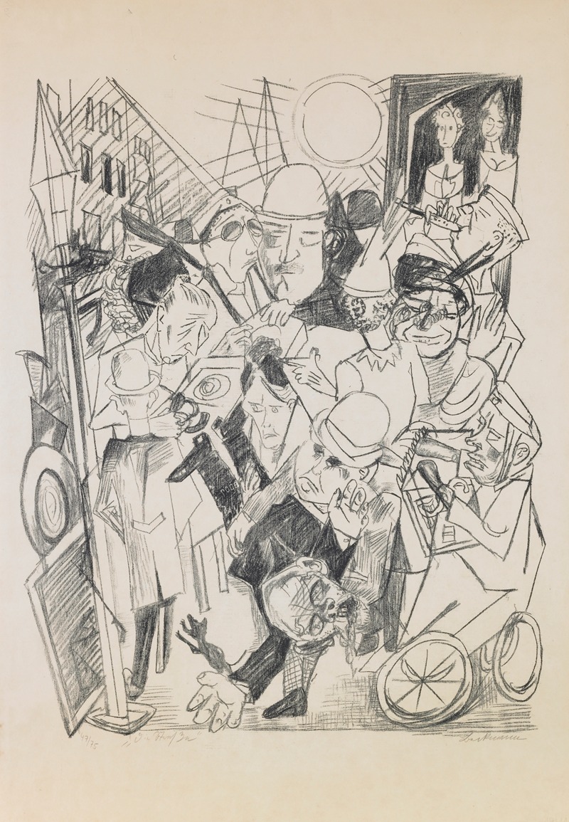 Max Beckmann - plate 3; The Street