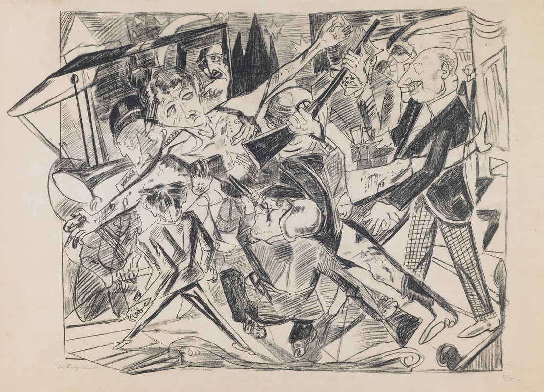 Max Beckmann - plate 4; Martyrdom