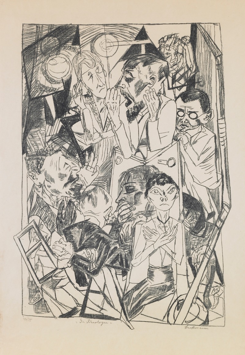 Max Beckmann - plate 6; The Ideologists