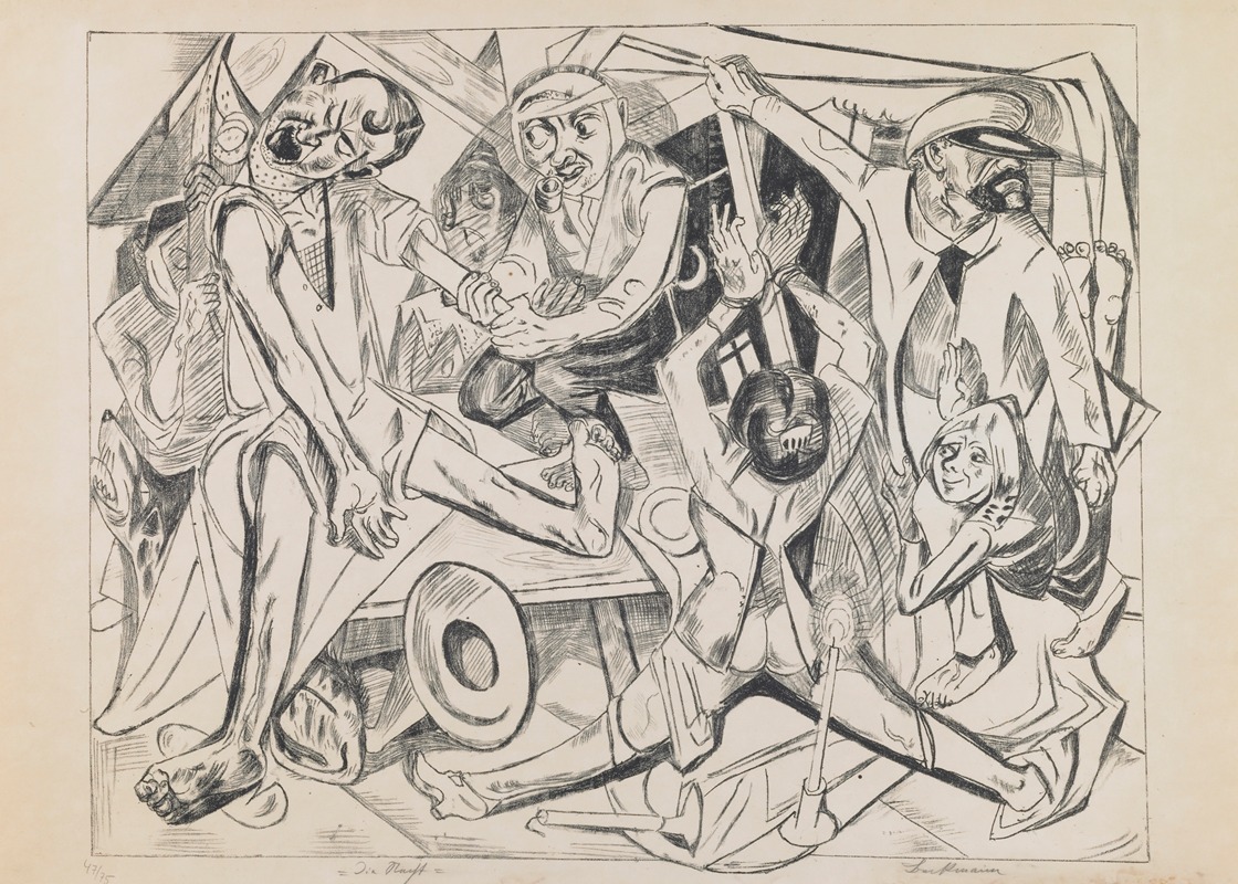 Max Beckmann - plate 7; Night