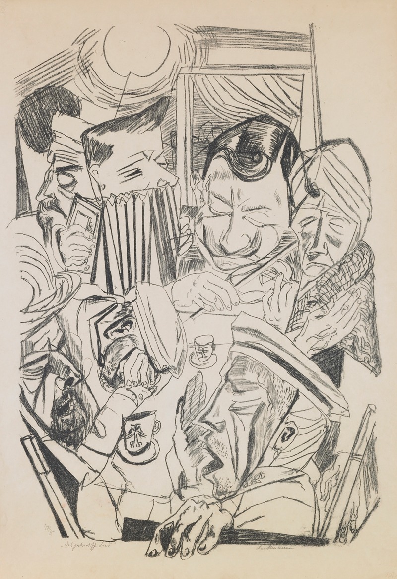 Max Beckmann - plate 9; The Patriotic Song