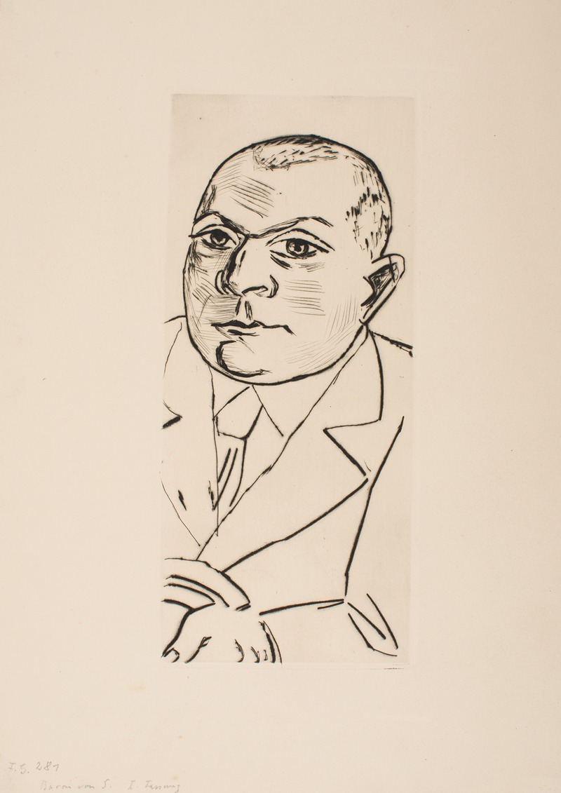 Max Beckmann - Portrait of Baron Simolin I (Small Version)