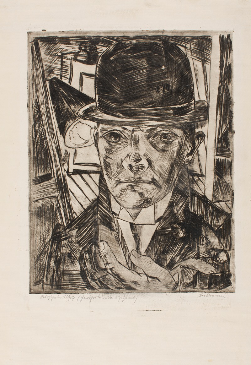 Max Beckmann - Self-Portrait in Bowler Hat