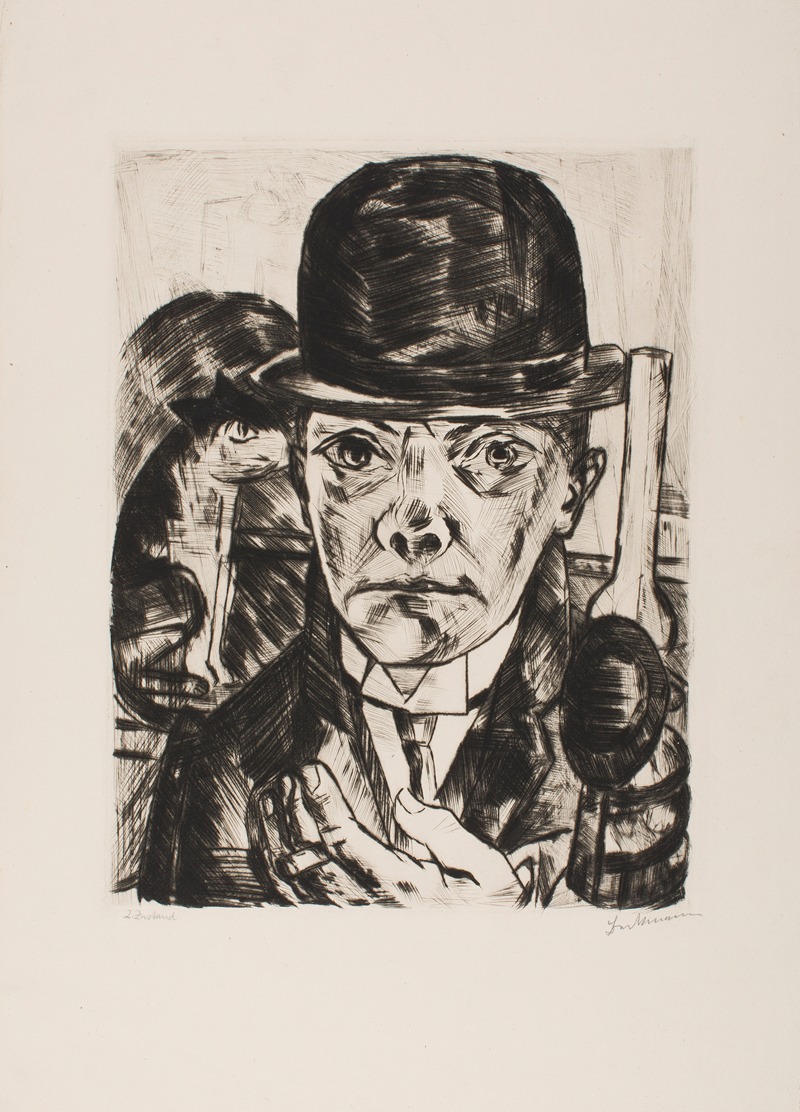 Max Beckmann - Self-Portrait in Bowler Hat