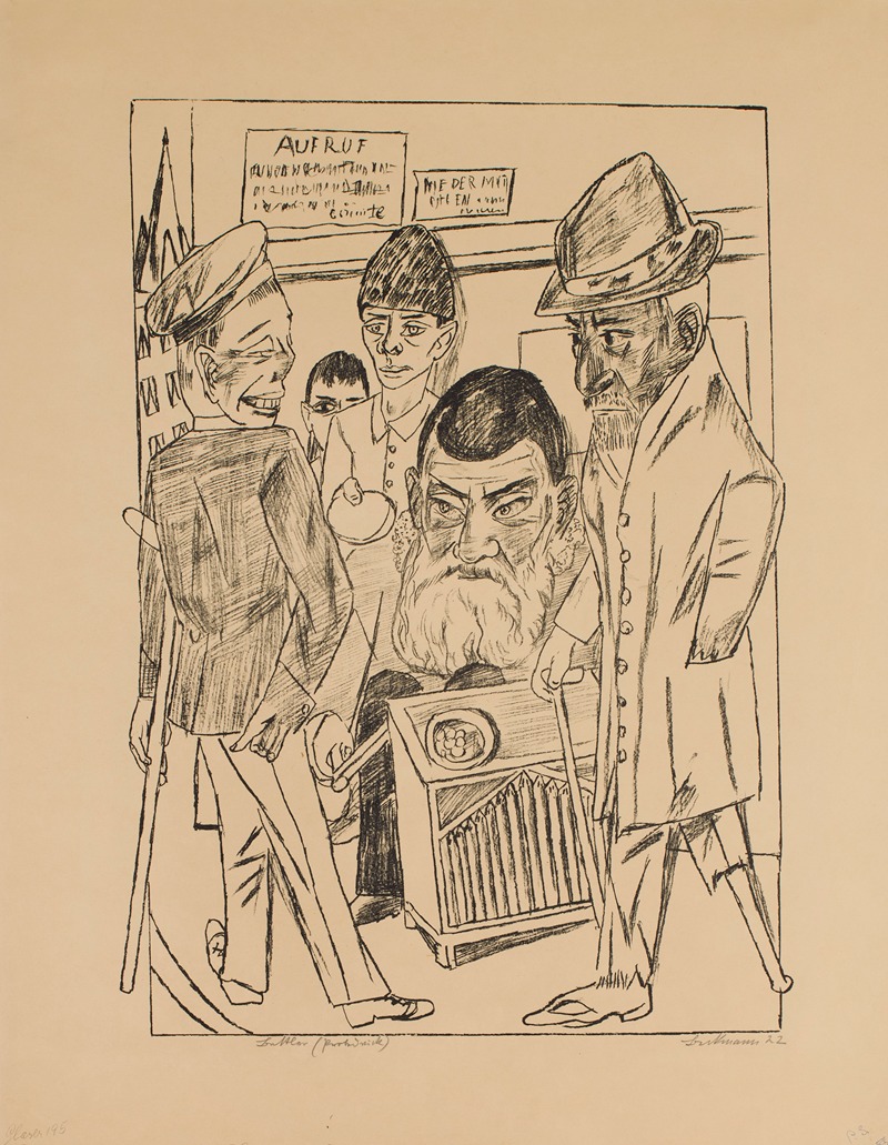 Max Beckmann - The Beggars, plate 7 from the series ‘Trip to Berlin 1922’