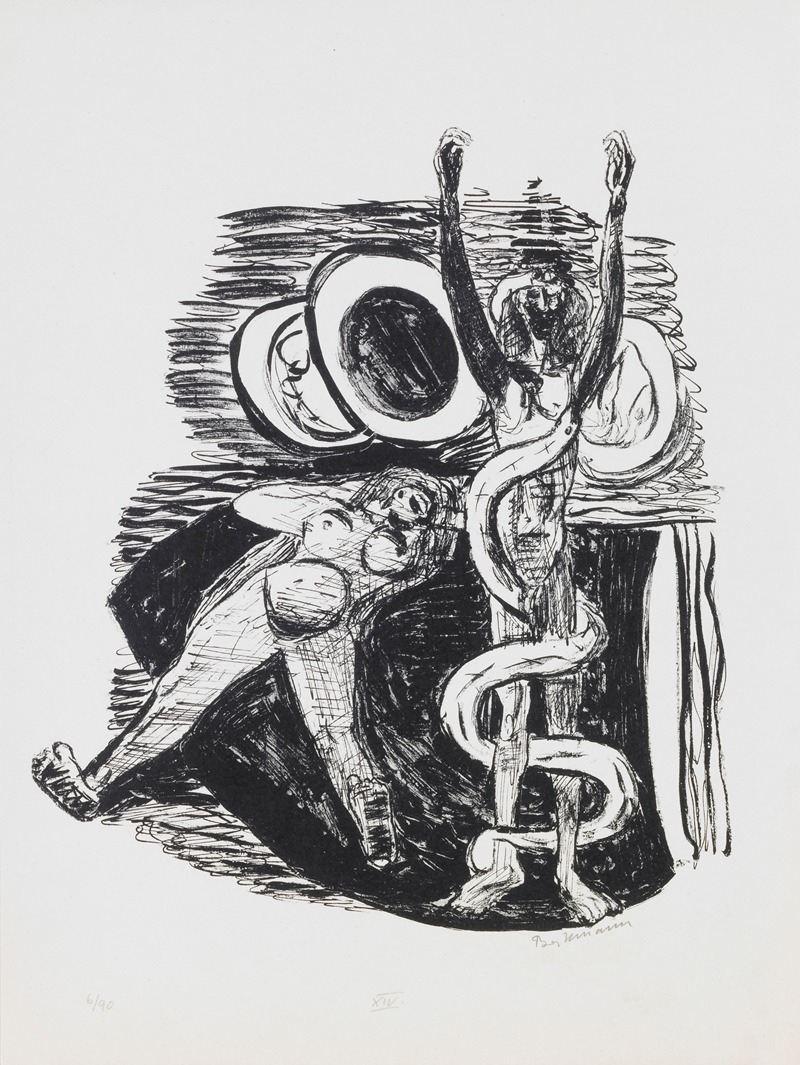 Max Beckmann - The Fall of Man, plate 14 from the portfolio ‘Day and Dream’