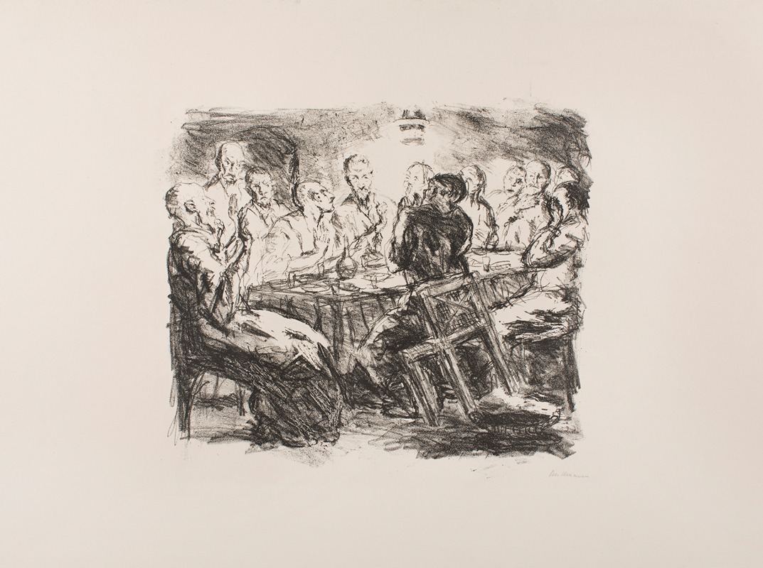 Max Beckmann - The Last Supper, plate 5 from the portfolio ‘Six Lithographs to the New Testament’