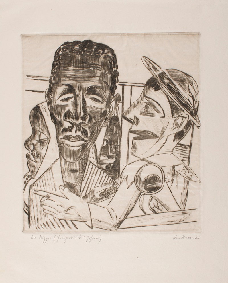 Max Beckmann - The Negro, plate 6 from the portfolio ‘Annual Fair’